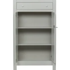 Highboard EVA 93 x 150 cm Kiefer teilmassiv nebelweißes Finish