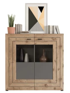 Highboard FRENO Oak/ grau