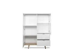 Highboard GÖTEBORG 100 x 140 cm weiß/ braun
