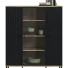 Highboard Lou 137 x 115 x 41 cm Nox Oak Nachbildung Braun/Schwarz