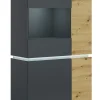 Highboard LUCI 90,4 x 146 cm Eiche grau