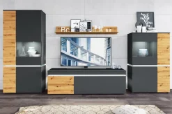 Highboard LUCI 90,4 x 146 cm Eiche grau