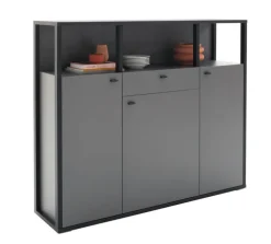 Highboard LUXOR 145 x 121 cm Royal grau/ anthrazit