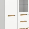 Highboard SCANDI 100x140 cm Weiß Braun Nox Oak Nachbildung