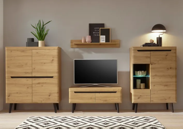 Highboard TORGE 134 cm Artisan Eiche-Dekor