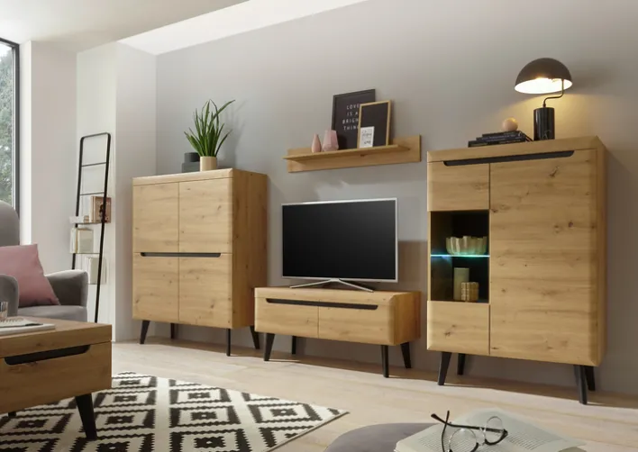 Highboard TORGE 134 cm Artisan Eiche-Dekor