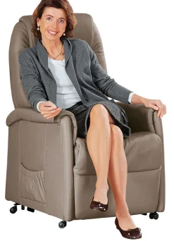 himolla Fernsehsessel MINI-MINI Leder Grau