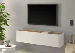 Hängeschrank CITY 150 x 35 cm weiß/braun