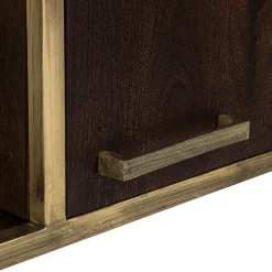 Hängeschrank GOLDEN BATH 52 x 66 cm Braun/ Goldfarbig