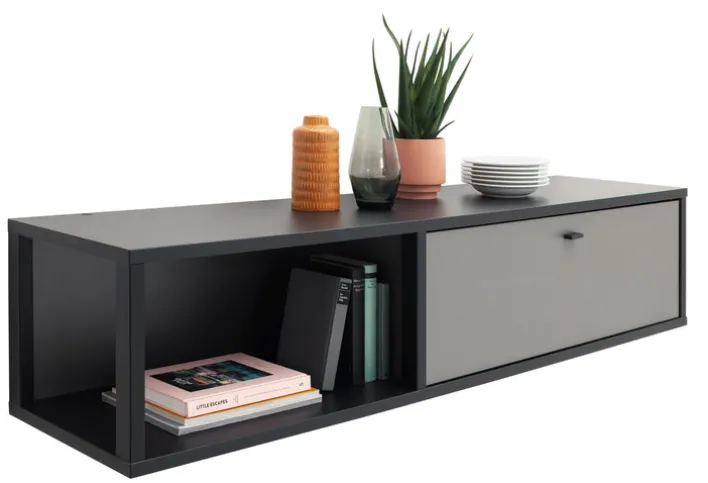 Hängeschrank LUXOR 156 x 34 cm Royal grau/ anthrazit