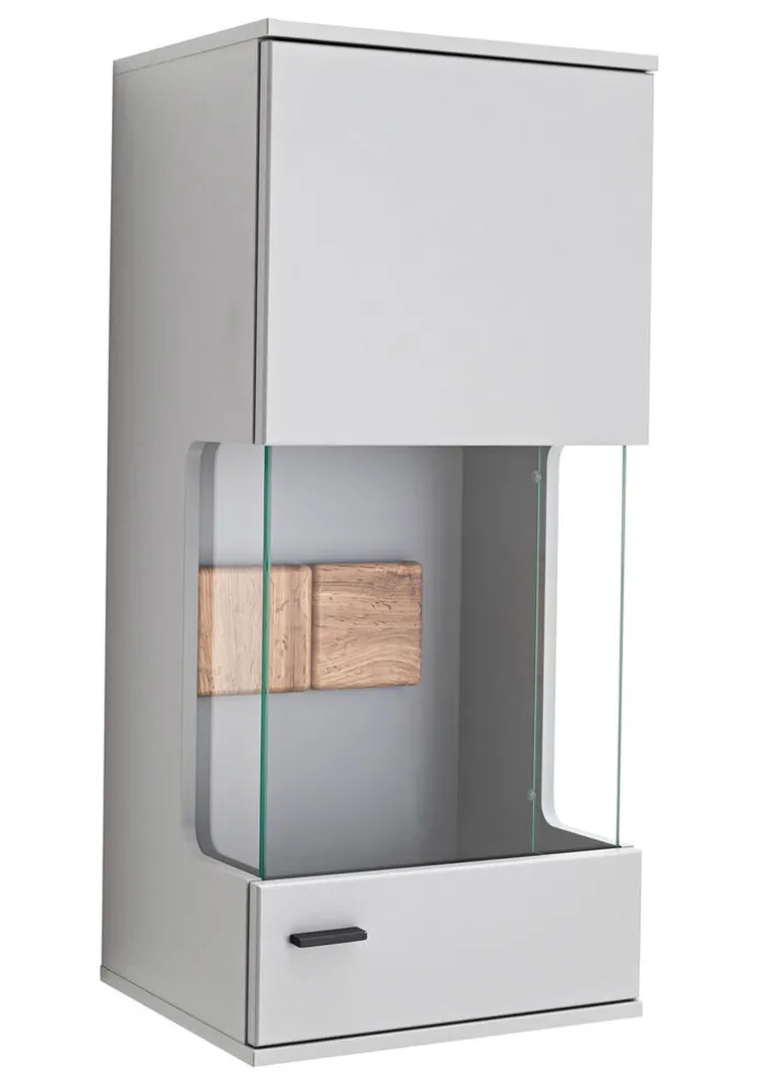 Hängevitrine TREY grau/ braun