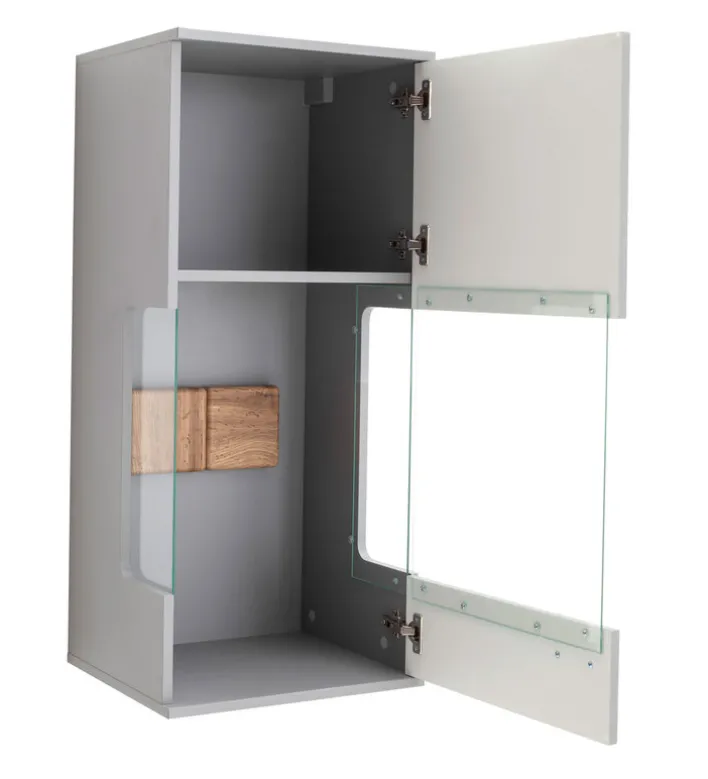 Hängevitrine TREY grau/ braun