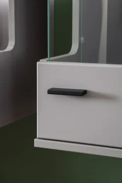 Hängevitrine TREY grau/ braun