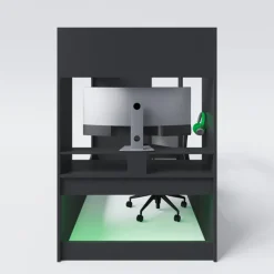 Hochbett MINECRAFT 120 x 200 cm schwarz/ grau