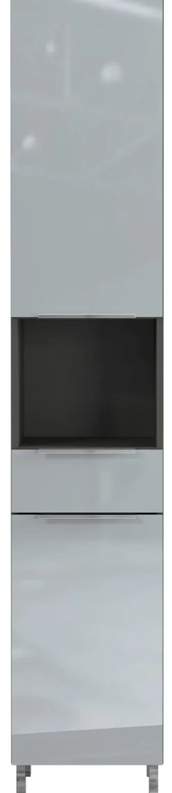 Hochschrank CORUS Graphit/ silbergrau