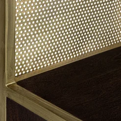 Hochschrank GOLDEN BATH 34,5 x 190 cm Braun/ Goldfarbig