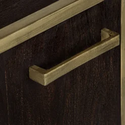 Hochschrank GOLDEN BATH 34,5 x 190 cm Braun/ Goldfarbig