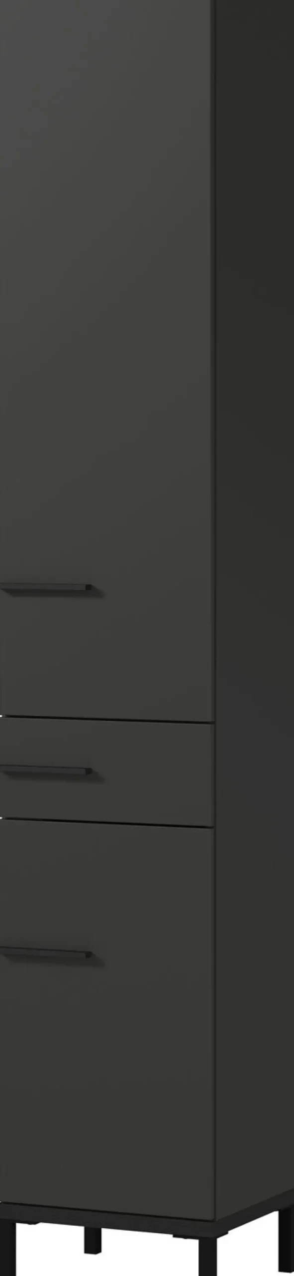 Hochschrank YONKERS 34 x 190 cm Graphit/ Navarra Eiche