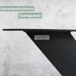 holz4home Esstisch 180 x 85 cm Eiche massiv mit Baumkante