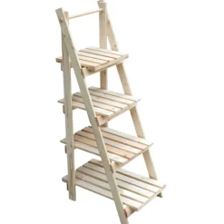 holz4home Gartenregal LADDER 109 cm braun