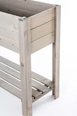 holz4home Hochbeet 80 x 37 cm grauweiß