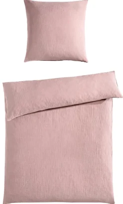 INSPIRATION HOME Musselin-Bettwäsche 135 x 200 cm mauve