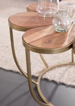 INTERhome Beistelltisch BLOOM Akazie Massiv natur