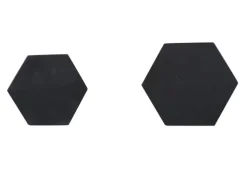 INTERhome Beistelltisch CHUCK 2er-Set Metall pulverbeschichtet 23 x 20 x 60 cm/19 x 16 x 50 cm Schwarz