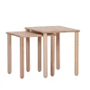 INTERhome Beistelltisch 2er Set RUBBY Rubberwood massiv