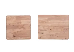 INTERhome Beistelltisch 2er Set RUBBY Rubberwood massiv