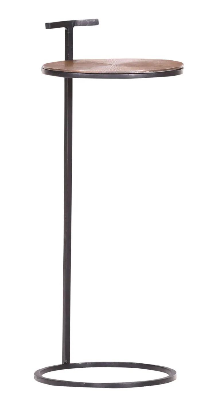 INTERhome Beistelltisch MIX&MATCH 26 x 64 cm messingfarbig/ schwarz