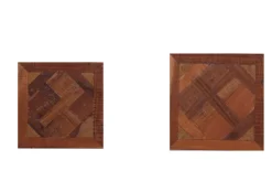 INTERhome Beistelltisch SIESTA 2er Set Recycled Altholz/Metall