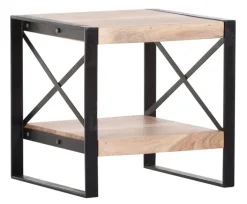 INTERhome Beistelltisch UPTOWN Akazie massiv/ schwarz