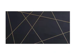 INTERhome Couchtisch LEVI 120 x 60 cm schwarz/ messingfarbig