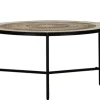 INTERhome Couchtisch SANTA CRUZ Ø 88 cm Mango Massiv/schwarz