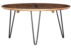 INTERhome Couchtisch YANKEE 90 x 44 cm braun/ schwarz