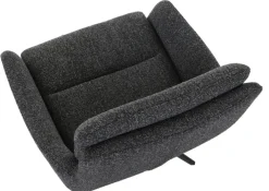 INTERhome Drehsessel LEIA dunkelgrau/schwarz