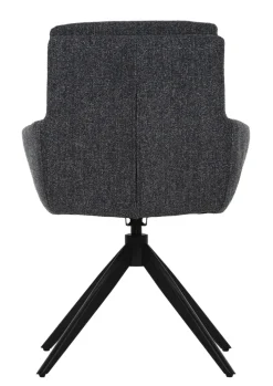 INTERhome Drehsessel LEIA dunkelgrau/schwarz