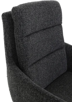 INTERhome Drehsessel LEIA dunkelgrau/schwarz