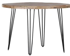 INTERhome Esstisch BALTIC 105 x 76 cm braun / schwarz Mango massiv