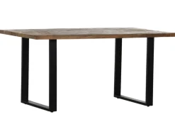 INTERhome Esstisch BARNEY 160 x 90 cm Mango Massivholz/schwarz