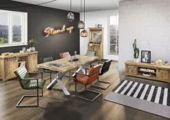 INTERhome Esstisch NORMANDY 200 x 100 cm braun/ schwarz