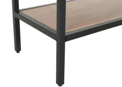 INTERhome Glasschrank SHOWCASE 100 x 160 cm Akazie massiv natur gesmoked lackiert/Glastüren