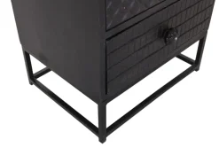 INTERhome Kommode ADELIA 45 x 110 cm Mango massiv schwarz gebeizt/lackiert