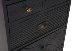 INTERhome Kommode ADELIA 45 x 110 cm Mango massiv schwarz gebeizt/lackiert