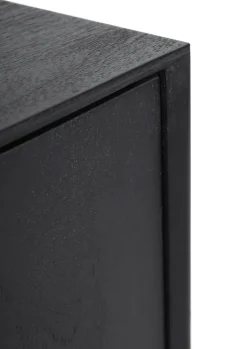 INTERhome Kommode AGGLO 85 x 80 cm Akazie massiv schwarz gebeizt und lackiert