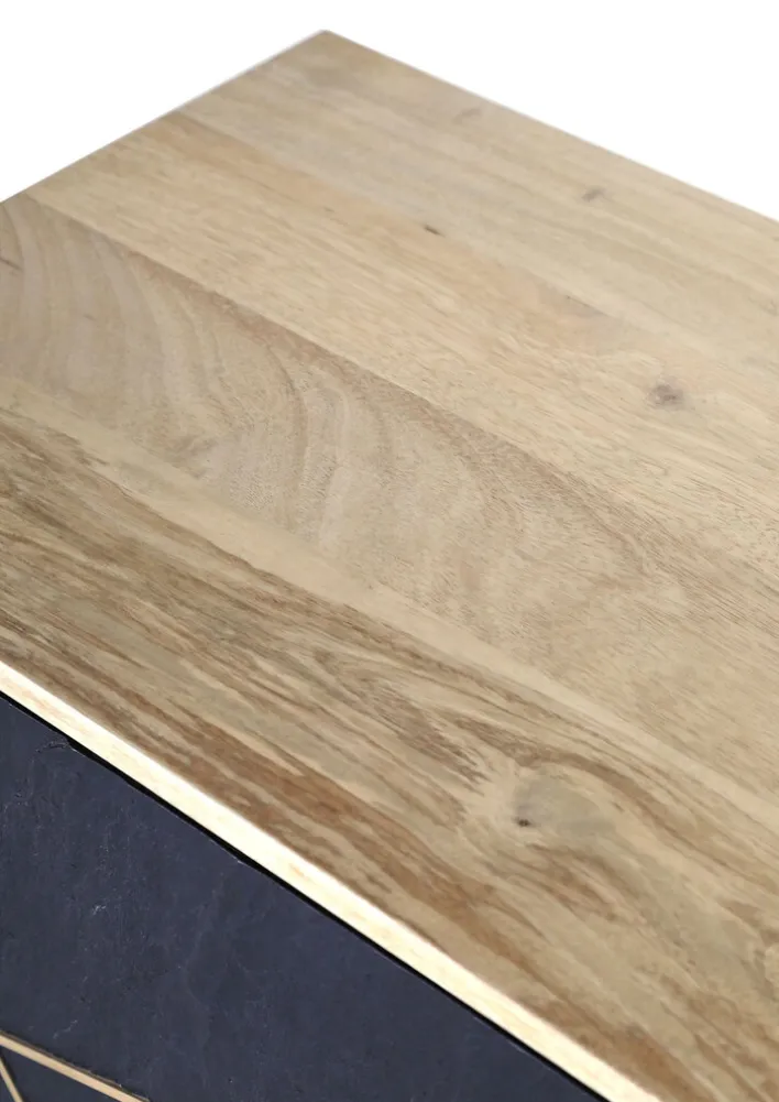 INTERhome Lowboard LEVI 105 x 80 cm braun/ schwarz