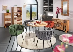 INTERhome Polsterstuhl WEAVY grau 60 x 78 cm