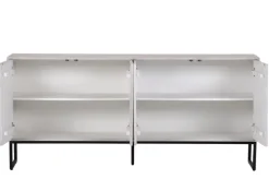 INTERhome Sideboard CESARO 175 x 78 cm Mango massiv sandgestrahlt/weiß vintage