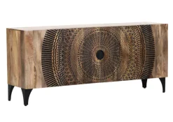 INTERhome Sideboard SANTA CRUZ 177 x 78 cm Mango massiv/schwarz